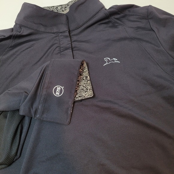 R.J. Classics 37.5 Technology Wmns XL Black 1/4 Zip Long Sleeve‎ Athletic Top - Picture 4 of 6